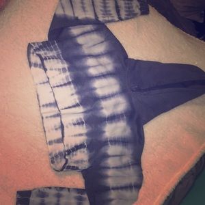 Blue and white tie-dye hoodie